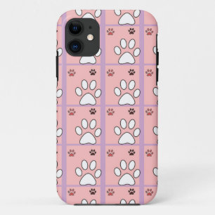 Capa Para iPhone 11 Padrão de Pata de Cachorro