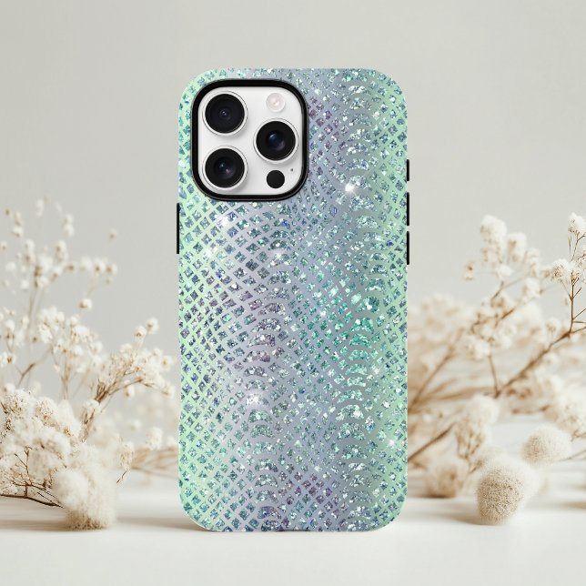 Capa Para iPhone 11 Padrão de Pele de Cobra com Diamantes Glamourosos (Criador carregado)