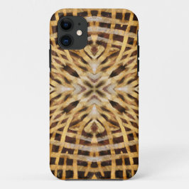 Capa Para iPhone 11 Padrão de pele do caleidoscópio preto e amarelo