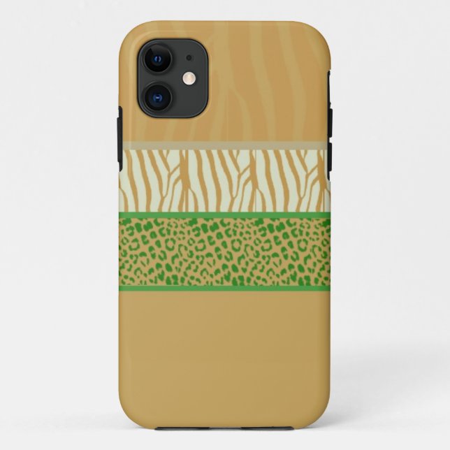 Capa Para iPhone 11 Padrão de Pele Selvagem Animal iPhone 5 Caso (Verso)