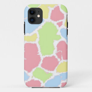 Capa Para iPhone 11 Padrão de Pelo de Girafa Multicolorido
