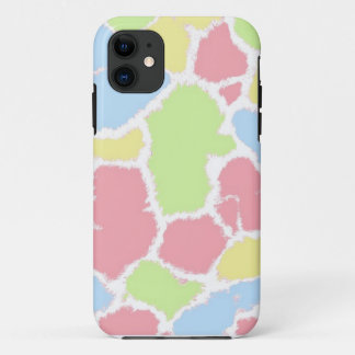 Capa Para iPhone 11 Padrão de Pelo de Girafa Multicolorido