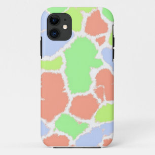Capa Para iPhone 11 Padrão de Pelo de Girafa Multicolorido