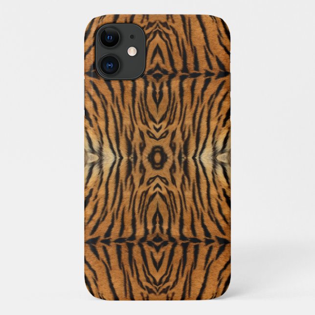 Capa Para iPhone 11 Padrão de pelo de tigre (Verso)