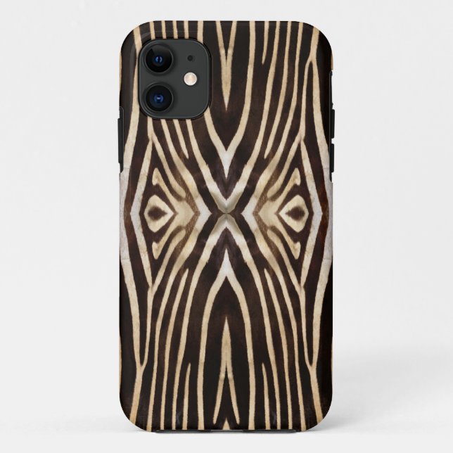 Capa Para iPhone 11 Padrão de Pelo de Zebra em Caleidoscópio (Verso)