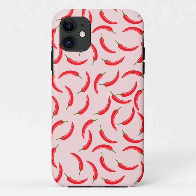 Capa Para iPhone 11 Padrão de Picy Red Chili (Verso)