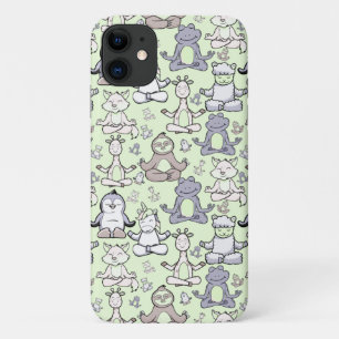 Capa Para iPhone 11 Padrão de poses de yoga Padrão contínuo de yoga