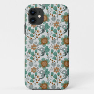 Capa Para iPhone 11 Padrão de Primavera colorida