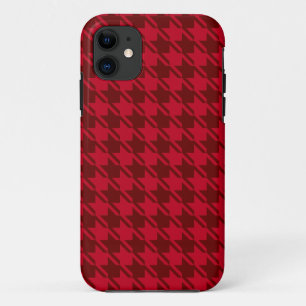 Capa Para iPhone 11 Padrão de repetição do Red Houndstooth