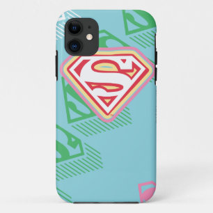 Capa Para iPhone 11 Padrão de repetição do Supergirl Pastel