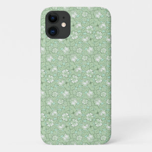 Capa Para iPhone 11 Padrão de rosa em verde claro