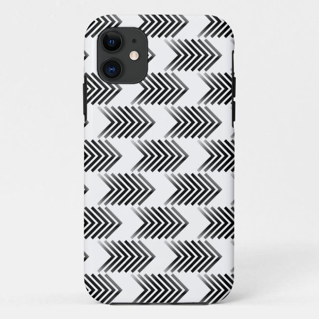 Capa Para iPhone 11 Padrão de setas tribais pretas (Verso)