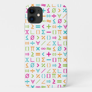 Capa Para iPhone 11 Padrão de Sinais e Símbolos Matemáticos Modernos