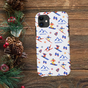 Capa Para iPhone 11 Padrão de Snowboard do Sugarloaf Mountain Maine