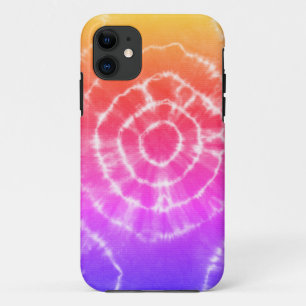 Capa Para iPhone 11 Padrão de tintura rosa e laranja