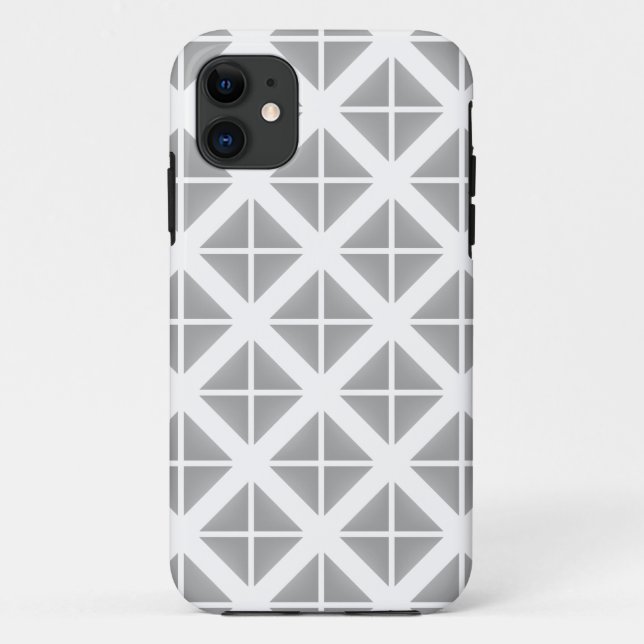 Capa Para iPhone 11 Padrão de triângulo de tendência da cinza (Verso)