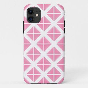 Capa Para iPhone 11 Padrão de Triângulo de Tendência Rosa