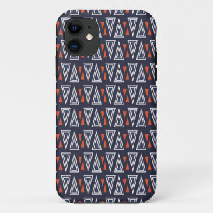 Capa Para iPhone 11 Padrão de triângulos vermelhos e vermelhos