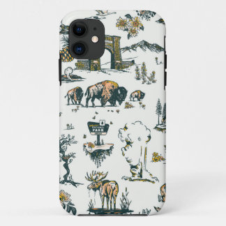 Capa Para iPhone 11 Padrão de Vida Selvagem do Parque Nacional Yellows