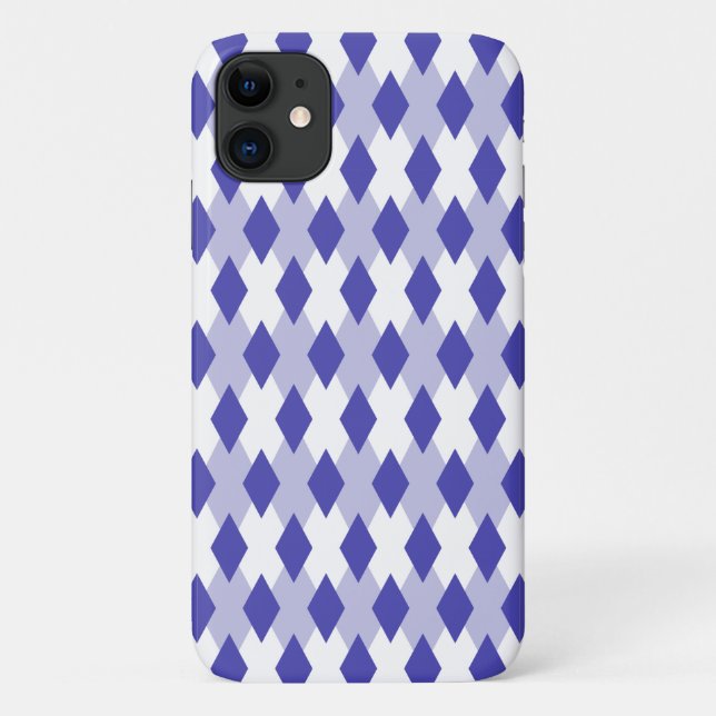 Capa Para iPhone 11 Padrão de Xadrez Argyle_4A46B0 (Verso)