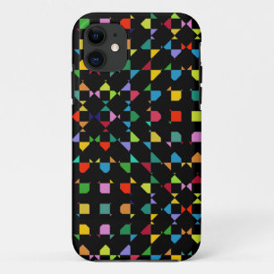 Capa Para iPhone 11 padrão de xadrez Colorido deconstruído