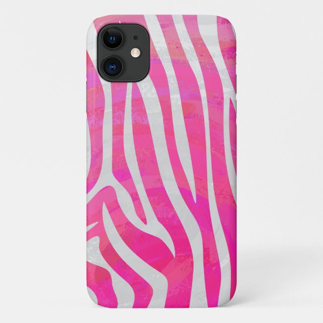 Capa Para iPhone 11 Padrão de Zebra Texturizado (Verso)
