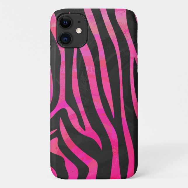 Capa Para iPhone 11 Padrão de Zebra Texturizado (Verso)