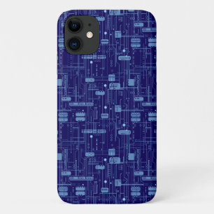 Capa Para iPhone 11 Padrão do Conselho de circuito azul