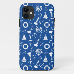 Capa Para iPhone 11 Padrão do Mar Azul
