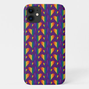 Capa Para iPhone 11 Padrão do Rainbow Heart