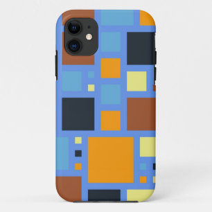 Capa Para iPhone 11 Padrão dos quadrados modernos retrorreflectores