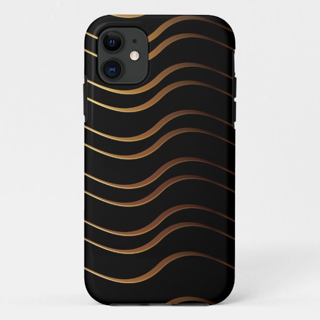 Capa Para iPhone 11 Padrão Dourado 4 (Verso)
