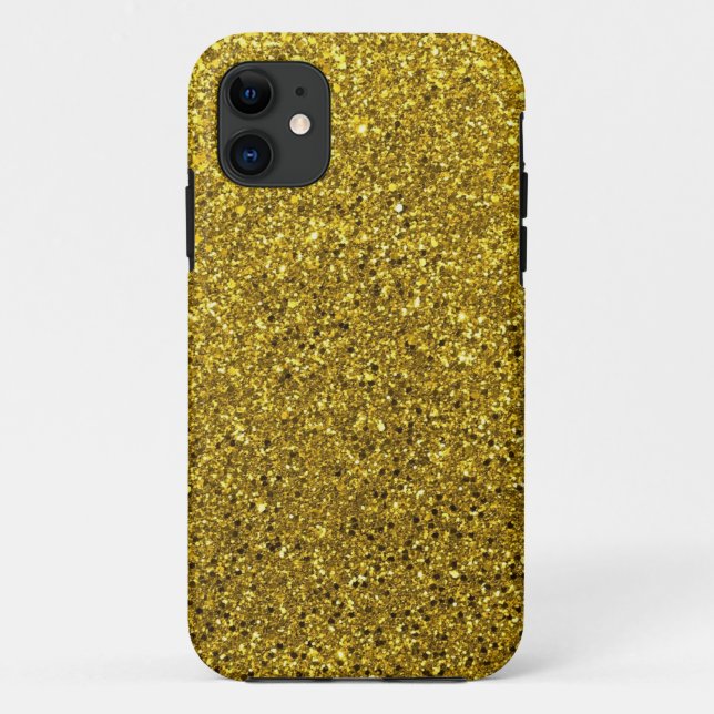 Capa Para iPhone 11 Padrão Dourado de brilho (Verso)