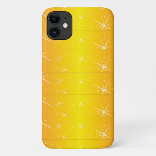 Capa Para iPhone 11 Padrão Dourado de estrela (Verso)