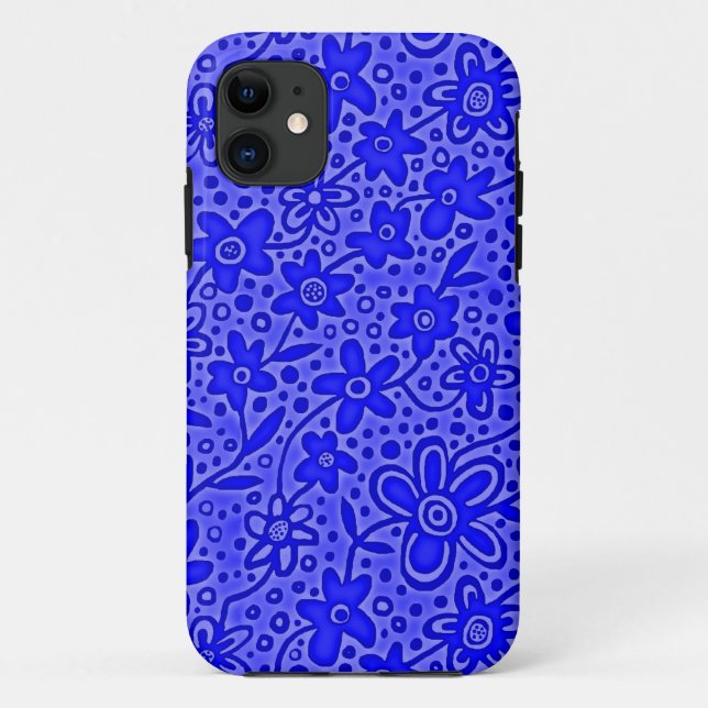 Capa Para iPhone 11 Padrão Floral 190112v5 (Verso)