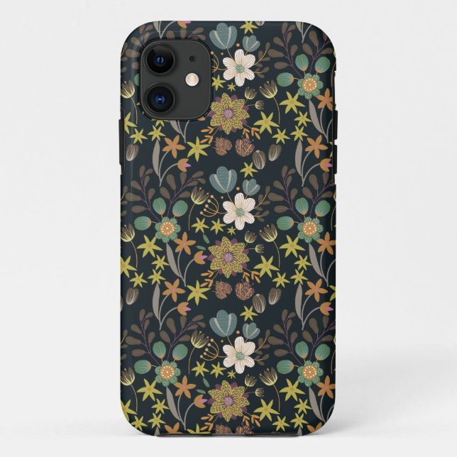 Capa Para iPhone 11 Padrão Floral bonito (Verso)
