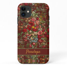 Padrão Floral Chintz Vintage com o Seu Nome