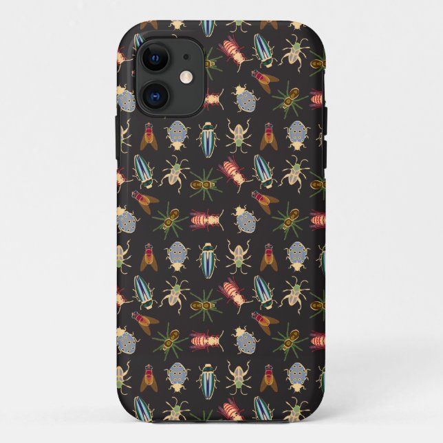 Capa Para iPhone 11 Padrão Floral Colorido (Verso)