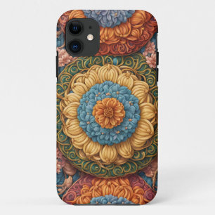 Capa Para iPhone 11 Padrão floral colorido