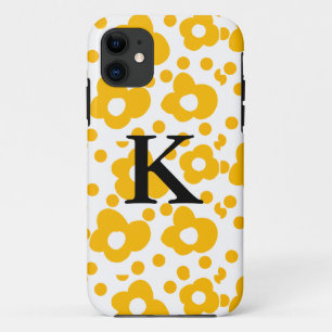 Capa Para iPhone 11 Padrão floral de margarida branca amarela adiciona