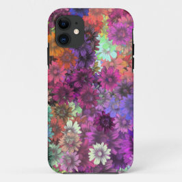 Capa Para iPhone 11 Padrão floral do jardim de algodão