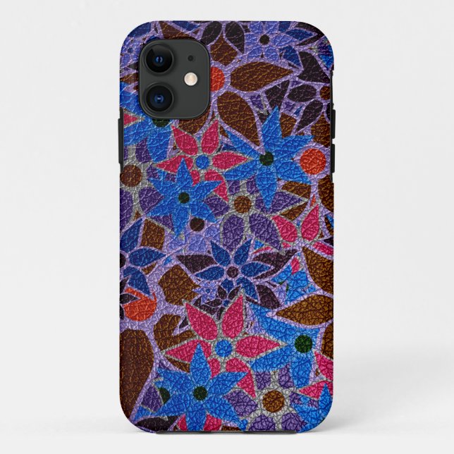 Capa Para iPhone 11 Padrão Floral Trendy #10 (Verso)
