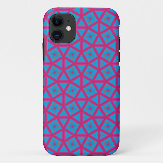 Capa Para iPhone 11 Padrão Geométrico Caprichoso (Verso)
