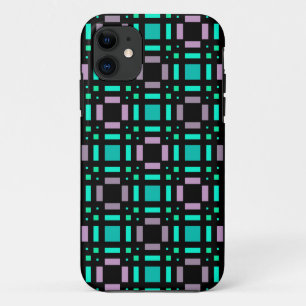 Capa Para iPhone 11 Padrão geométrico em cores verdes e geométricas pl