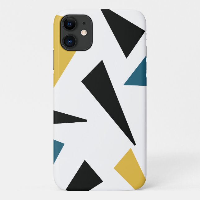 Capa Para iPhone 11 Padrão geométrico moderno, alegre, divertido e vib (Verso)