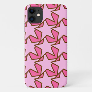 Capa Para iPhone 11 Padrão Geométrico Moderno das Estrelas, Coral e Pi