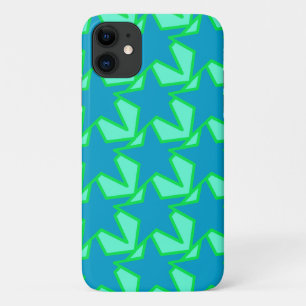 Capa Para iPhone 11 Padrão Geométrico Moderno das Estrelas, Verde Jade