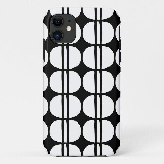 Capa Para iPhone 11 Padrão Geométrico Moderno do meio século (Verso)