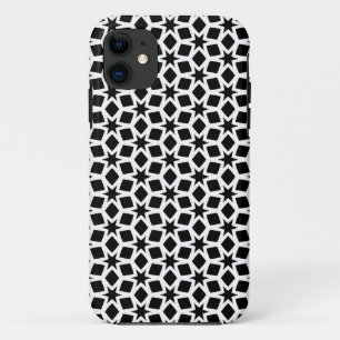 Capa Para iPhone 11 Padrão Geométrico Preto e Branco