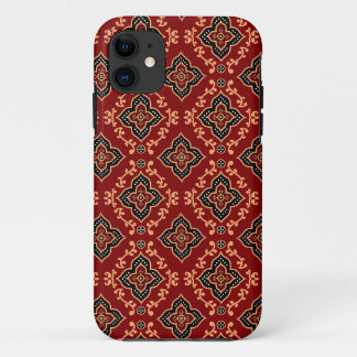 Capa Para iPhone 11 Padrão Geométrico Vermelho/Impressão indiano